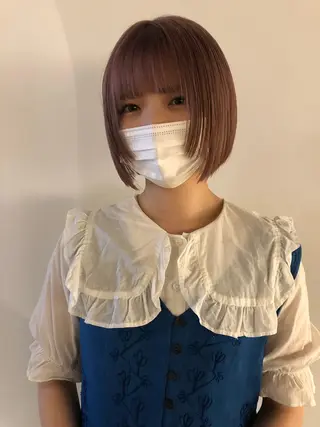 ショート カラー ケアブリーチ/ボブ/ honoのヘアスタイル