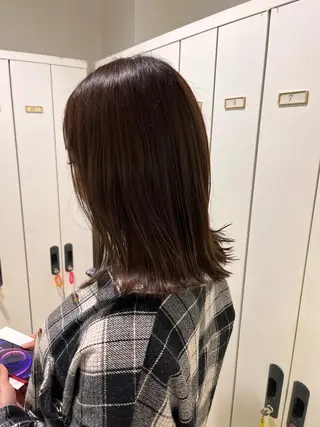 ミディアム ぷつっとボブ/ちゅる ピンク/mika☆のヘアスタイル