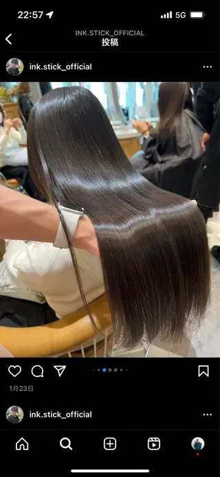 ロング 透明感カラー/カット 髪質改善/森栄範のヘアスタイル