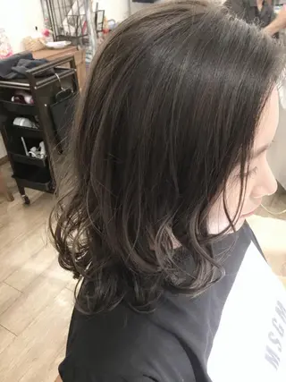 ミディアム カラー SALOWIN(サロウィン)広島並木通り所属・田村和範/似合わせ カラー/縮毛矯正のヘアスタイル