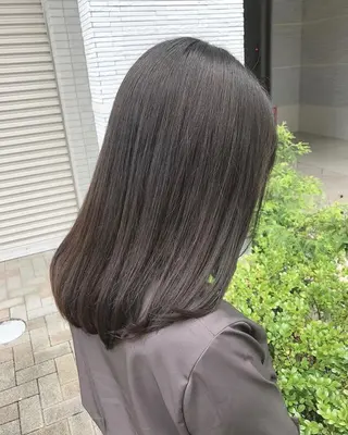 セミロング カラー 髪質改善/ ツヤ髪カラー/高井のヘアスタイル