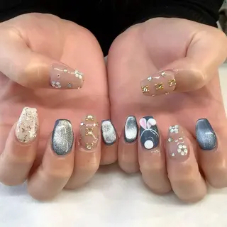 ネイル 💎🐰 saki. m 🐰💎のネイルデザイン