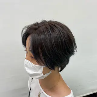 ショート カラー クロスパーマ🥇韓国 ヘア🇰🇷濵田航希のヘアスタイル