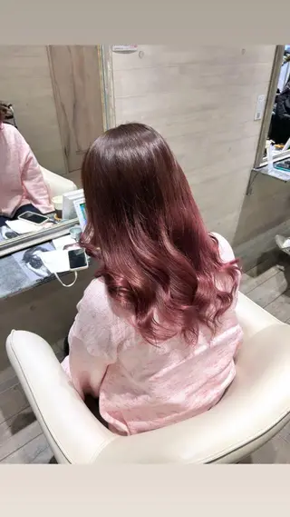 ミディアム カラー ネイル マツエク・マツパ 🎀暖色/ ピンク🎀seinaのヘアスタイル