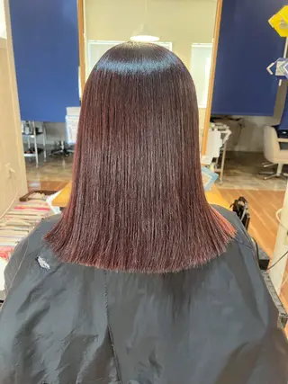 セミロング カラー パーマ 青栁 穂香のヘアスタイル