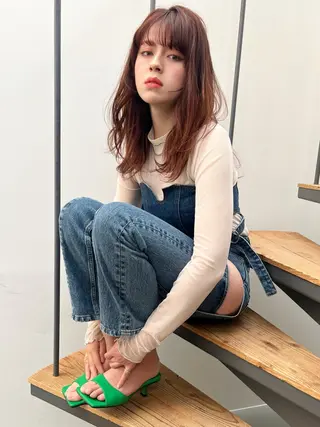 ロング たけもと みさきのヘアスタイル