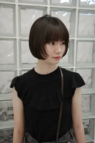ショート カラー 🌱ぱつっと/ボブ 🌱のヘアスタイル