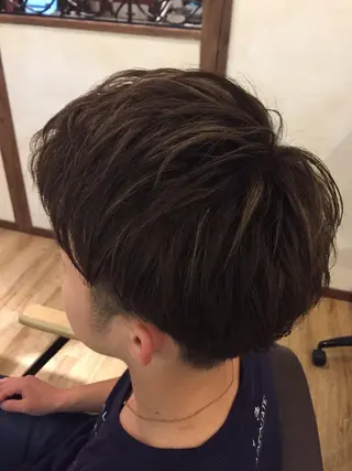 ショート カラー メンズ SALOWIN(サロウィン)広島並木通り所属・田村和範/似合わせ カラー/縮毛矯正のヘアスタイル