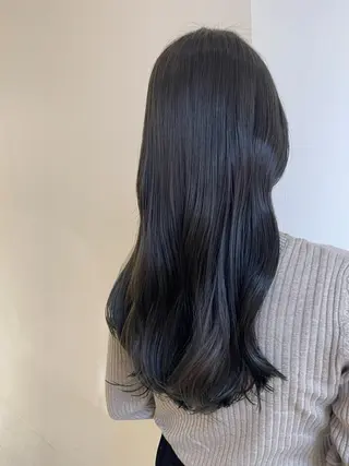 ロング 蜂須賀🐝縮毛矯正 ストレートパーマのヘアスタイル