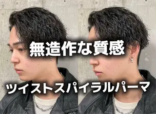 ショート パーマ メンズ 亀井隆汰/メンズ専門 パーマ特化美容師のヘアスタイル