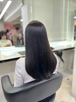 ロング カラー 🇰🇷韓国っぽ 透明感🇰🇷胡海のヘアスタイル