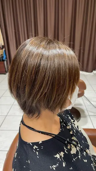 ショート パーマ テラモト カズヨシのヘアスタイル