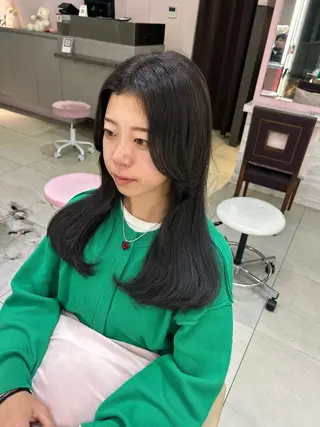 ロング Ami♡ ピンク/ラベンダーのヘアスタイル
