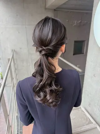 ロング ヘアアレンジ ヘアメイク ✴︎Mai✴︎のヘアスタイル