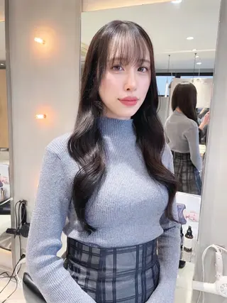 ロング カラー ワンホン/韓国ヘア 🤍amiのヘアスタイル