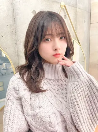 セミロング カラー 韓国ヘア🇰🇷 レイヤー/芝春樹のヘアスタイル