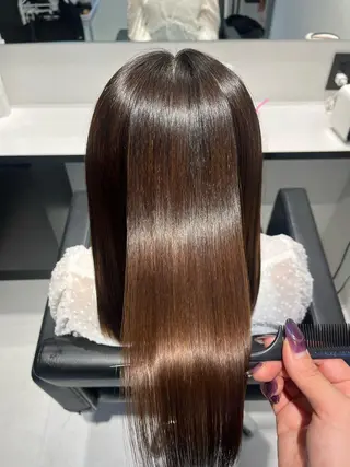 ロング 髪質改善/縮毛矯正 艶カラー/珠聡のヘアスタイル