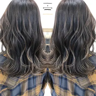 ミディアム カラー 天野 涼のヘアスタイル