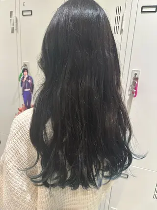 ロング カラー 艶カラー/暗髪/韓国 /着付け/ムカワのヘアスタイル