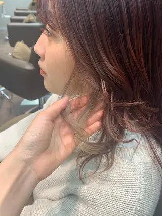 セミロング カラー ヘアアレンジ サナ🌱 切りっぱなしボブのヘアスタイル