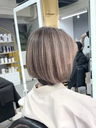 ショート senjyu GINZA所属・バレイヤージュ/ハイ ライト/庄司鉄平のヘアスタイル