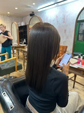 ロング カラー 荻野 翔太朗のヘアスタイル
