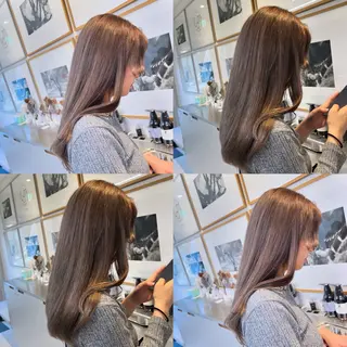 セミロング カラー カジュアルを女っぽく 𝗮𝘆𝗮𝗰𝗼のヘアスタイル