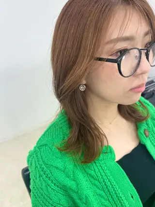 ミディアム カラー 《Zina札幌大通》 Hinano🐻のヘアスタイル