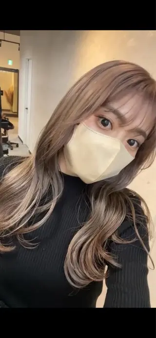 ロング カラー 👑髪質改善カラー 中垣斗希のヘアスタイル