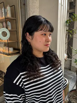 ロング 水原波津輝/ボブ /ニュアンスパーマのヘアスタイル