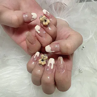 ネイル シュシュ 🎀 girly nailのネイルデザイン