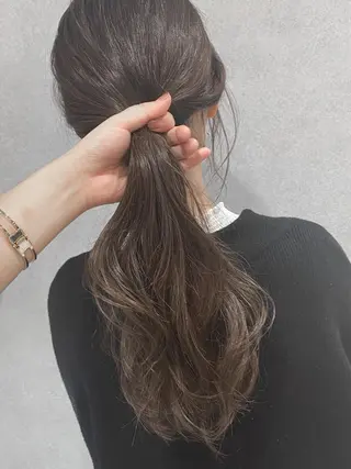 ロング カラー パーマ 韓国hair ·͜· watanabeのヘアスタイル