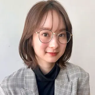 ミディアム カラー 🌱小顔ヘア/ボブ ミディアム/双葉🌱のヘアスタイル