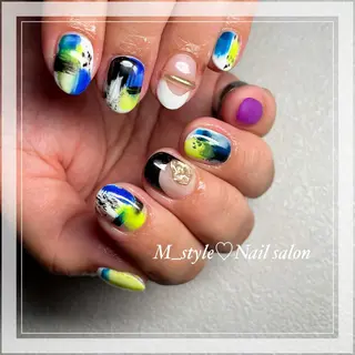 ショート ネイル 下妻市ﾈｲﾙｻﾛﾝ M_styleのネイルデザイン