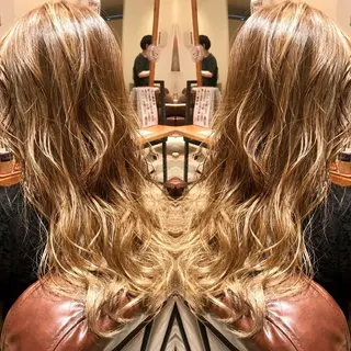 ロング カラー シールエクステ⭐️ オオミタクヤのヘアスタイル