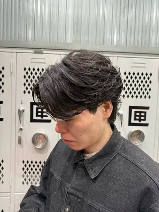 ショート カラー パーマ メンズ Men's salon fifth 渋谷【メンズサロン フィフス】所属・fifth/堀 佳樹のヘアスタイル