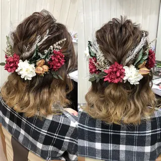 ミディアム ヘアアレンジ 角田 安のヘアスタイル