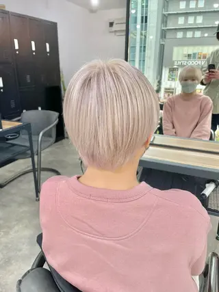 ショート カラー パーマ ヘアアレンジ メンズ キッズ ネイル マツエク・マツパ アイブロウ eir心斎橋店所属・エビスザキレン／メン ズ／心斎橋🌳のヘアスタイル