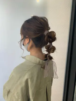 ロング ヘアアレンジ 🎀taro ブリーチなしカラーのヘアスタイル
