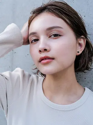 ショート カラー パーマ ヘアアレンジ cecil hair 難波店所属・髪質改善透明感カラー /SHOGO☀️のヘアスタイル