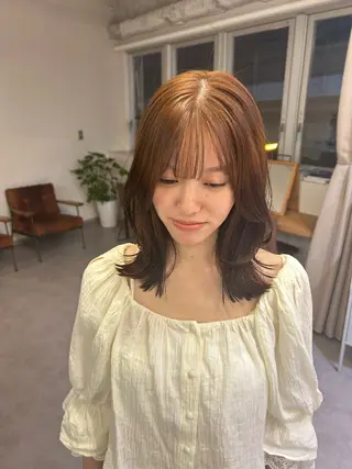 ミディアム MASHU chayamachi店所属・【梅田美容室】 似合わせカット サヤのヘアスタイル