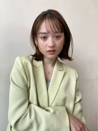 ミディアム カラー yamashita moekaのヘアスタイル