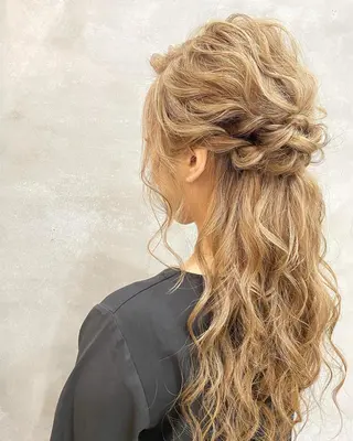 ロング まつパ・ヘアセット ♡Chinami♡のマツエク・マツパデザイン