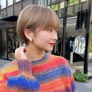 ショート カラー ブリーチなし/暖色/ 透明感/ririkaのヘアスタイル