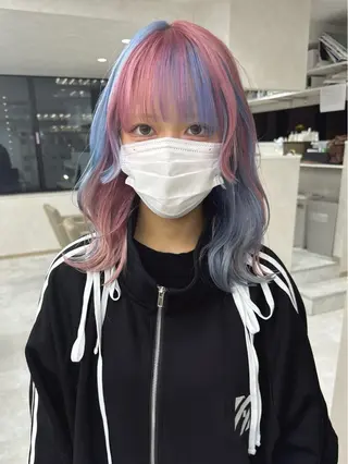ミディアム カラー AIRI🦋 韓国ヘアのヘアスタイル