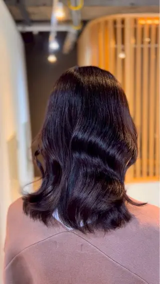 ミディアム カラー みな🫧艶カラー/ 髪質改善/前髪カットのヘアスタイル