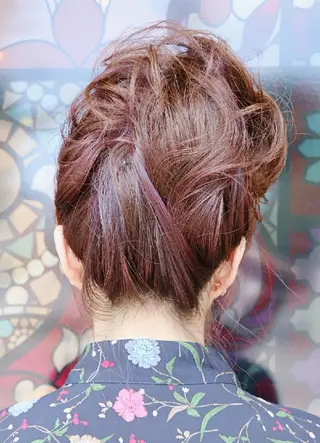 セミロング カラー パーマ ヘアアレンジ LAMP HAIR  ランプヘアー所属・徳永 博志のヘアスタイル