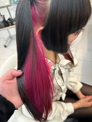 ロング カラー エクステ♡ヘアメ 内村麻衣のヘアスタイル