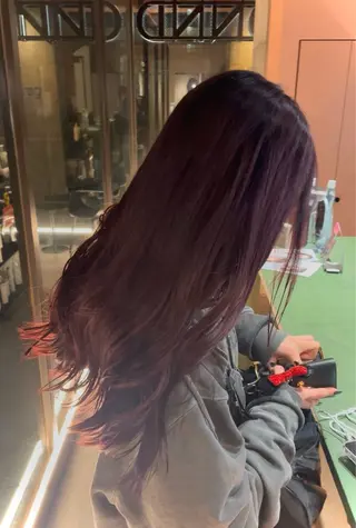 ロング カラー RONND   Weg所属・海瑠万／メンズパーマ ／ブリーチ／フェードのヘアスタイル