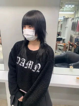 セミロング カラー ヘアアレンジ 個性爆弾💣 ダブルカラー/ゆかのヘアスタイル